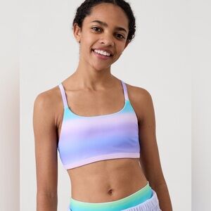 NWT Athleta Girl Reversible Scoop Bikini Top & Mid Rise Swim Bottom Size 7.